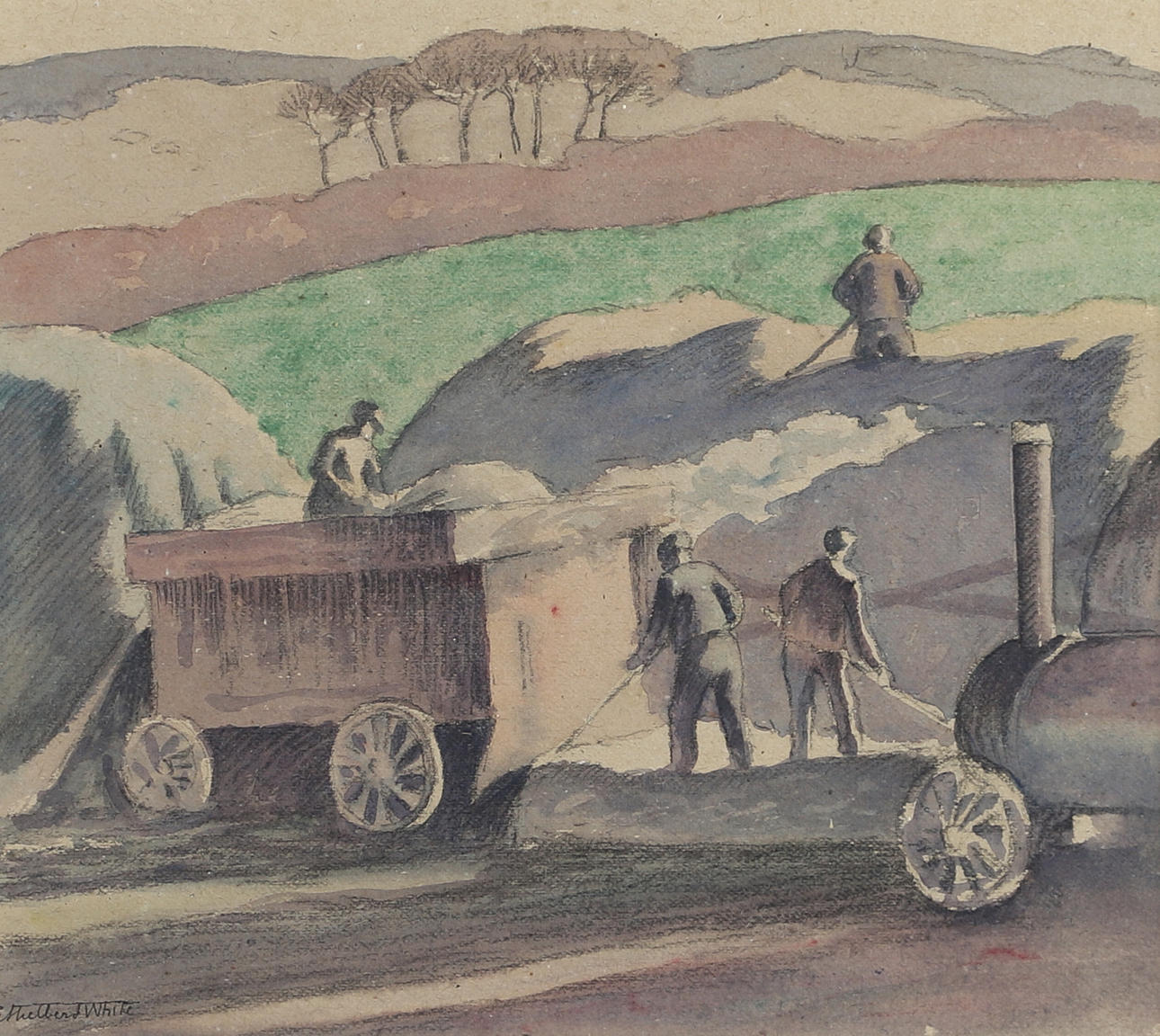 ETHELBERT WHITE (1891-1972). THE HARVESTERS.