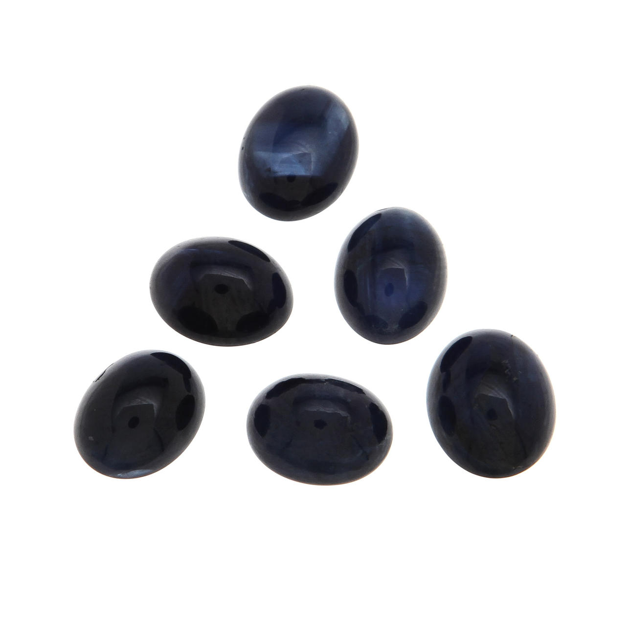 ÄDELSTENAR, 6 st, safirer, ca 21,0 ct.