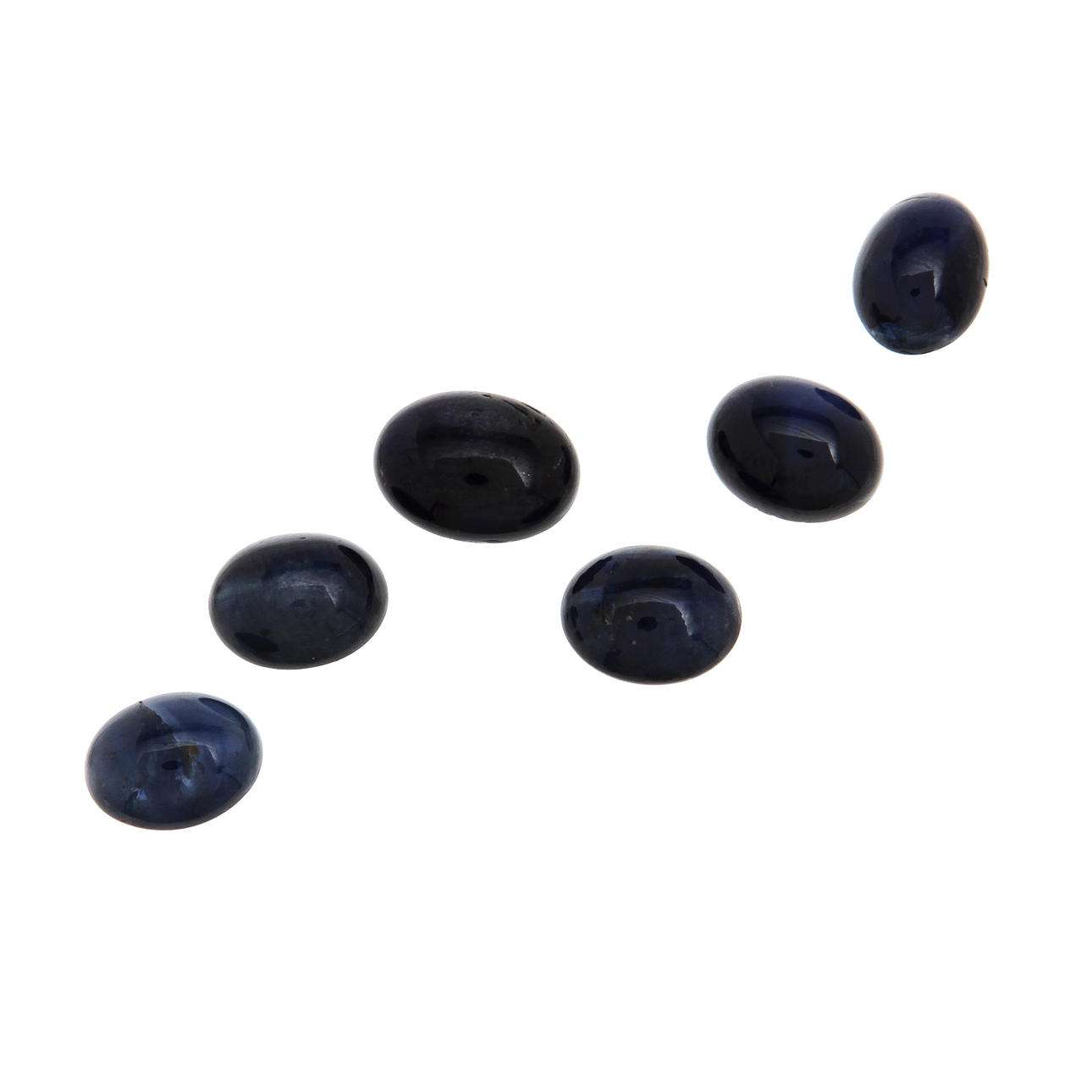 ÄDELSTENAR, 6 st, safirer, ca 19,0 ct.