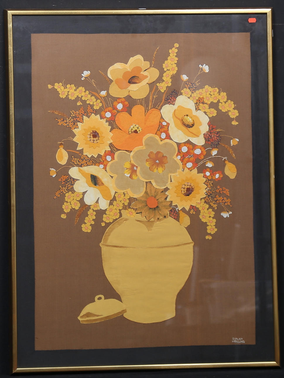 EVA LISA HÖGLUND. Textile board, signed.