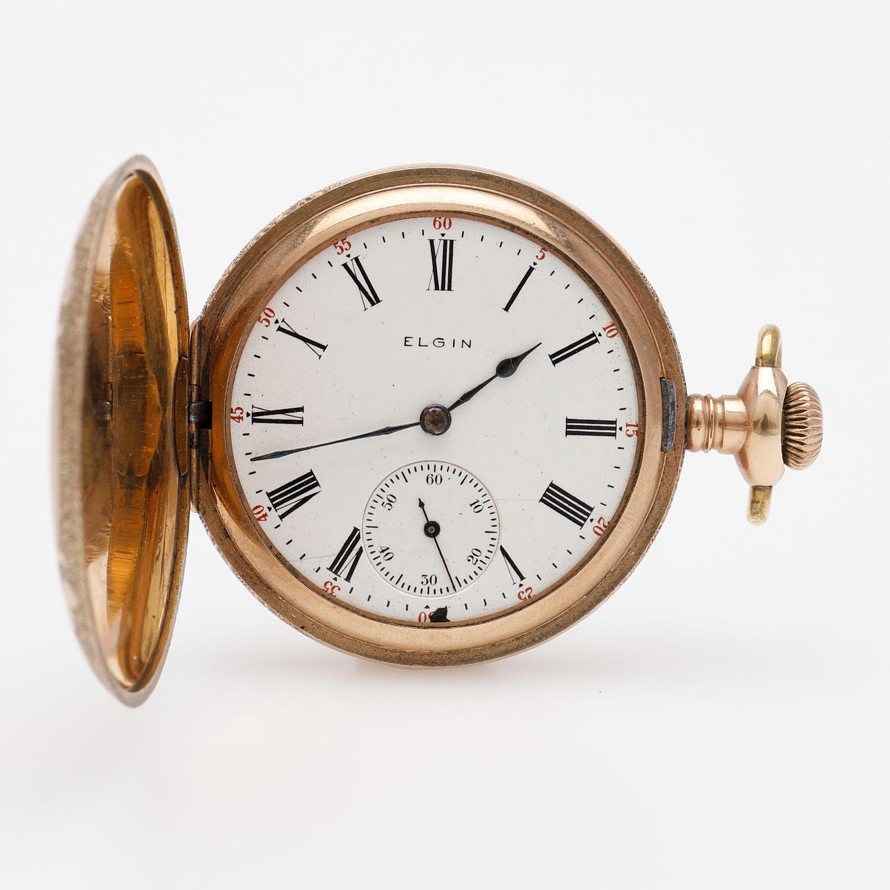 MEN'S POCKET, Elgin, gilt, anchor, circa 1905.