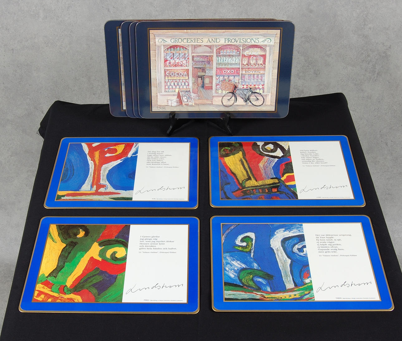 BORDSTABLETTER, 8 st bland annat, Bengt Lindström.