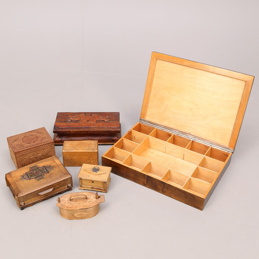 TRÄSKRIN 7 st, karvsnitt, svepask, snidad mm.