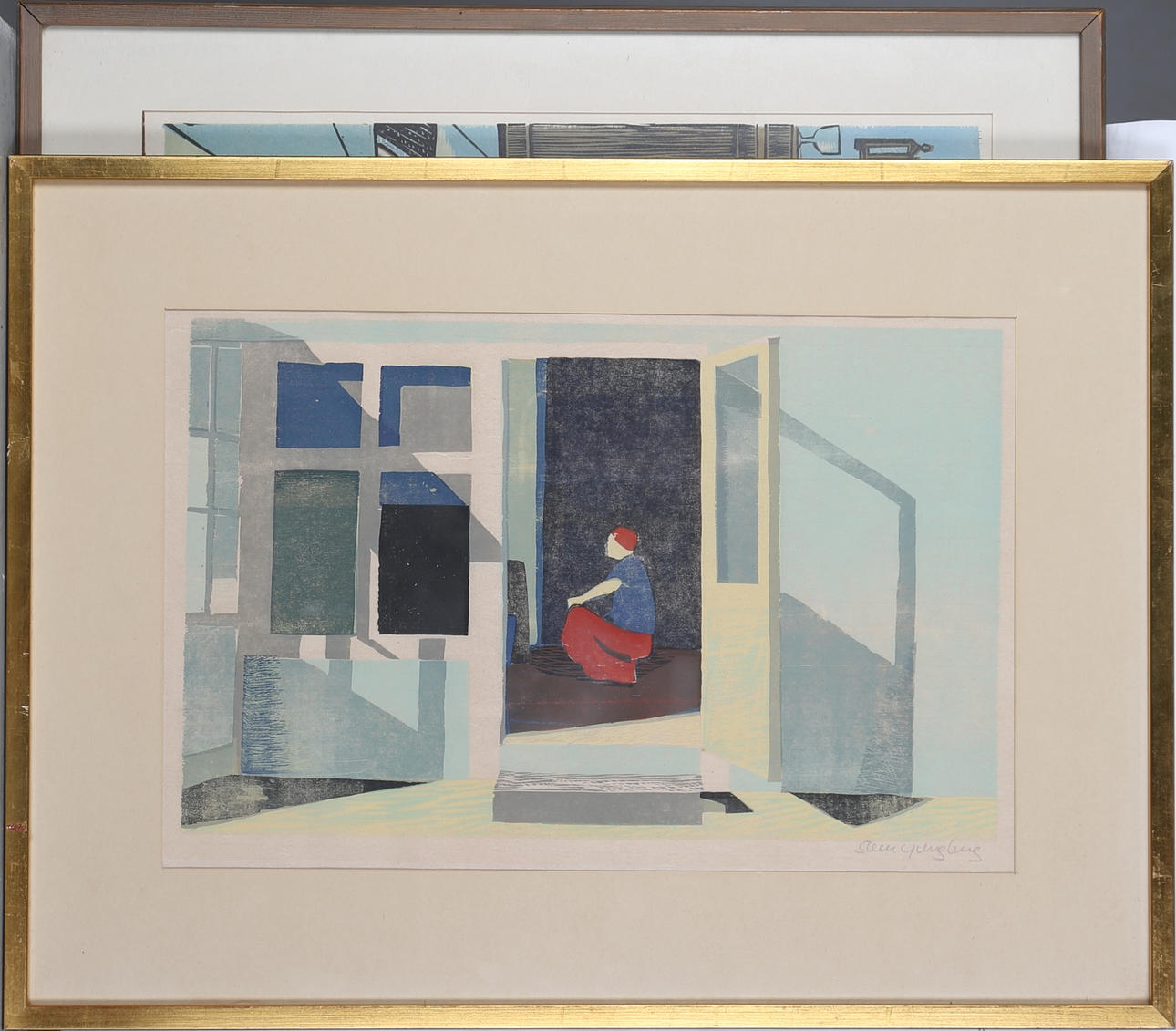 SVEN LJUNGBERG. Träsnitt, 2 st, signerade.