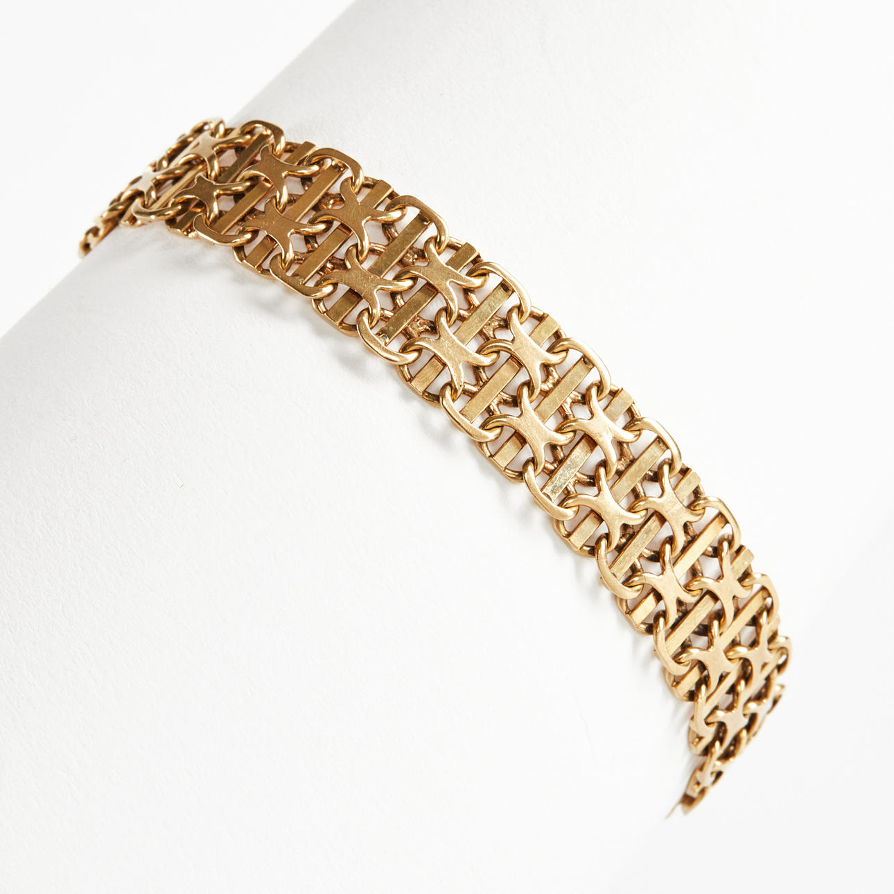 PULSERA, oro 18k, x-link, años 60.