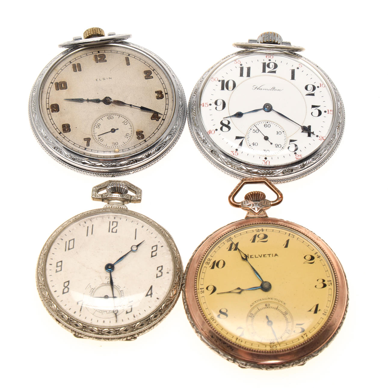 POCKET WATCH, in Art Déco, 4 pcs.