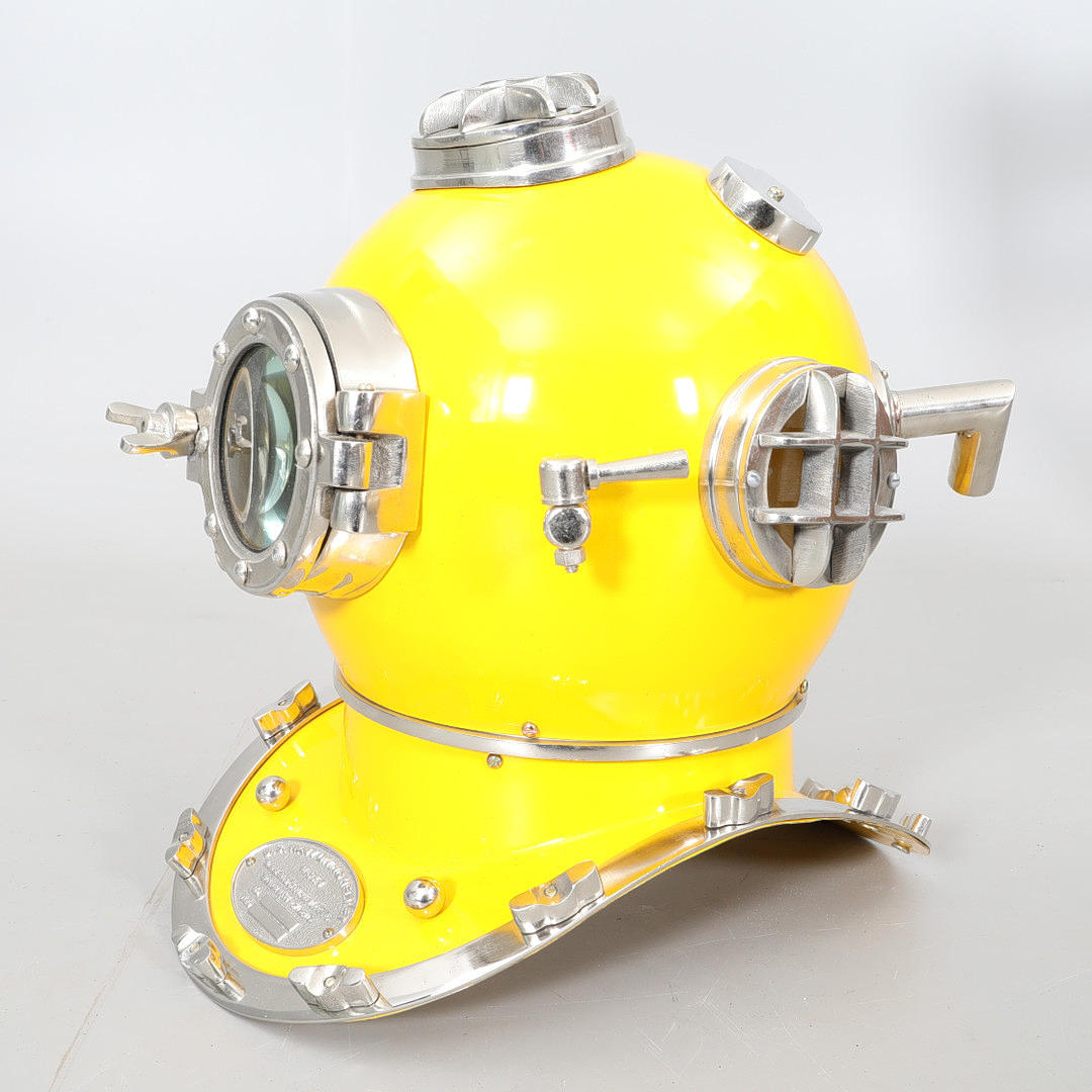 DYKKERHJELM, metal, replika, "US Navy dykkerhjelm" 2000'erne.