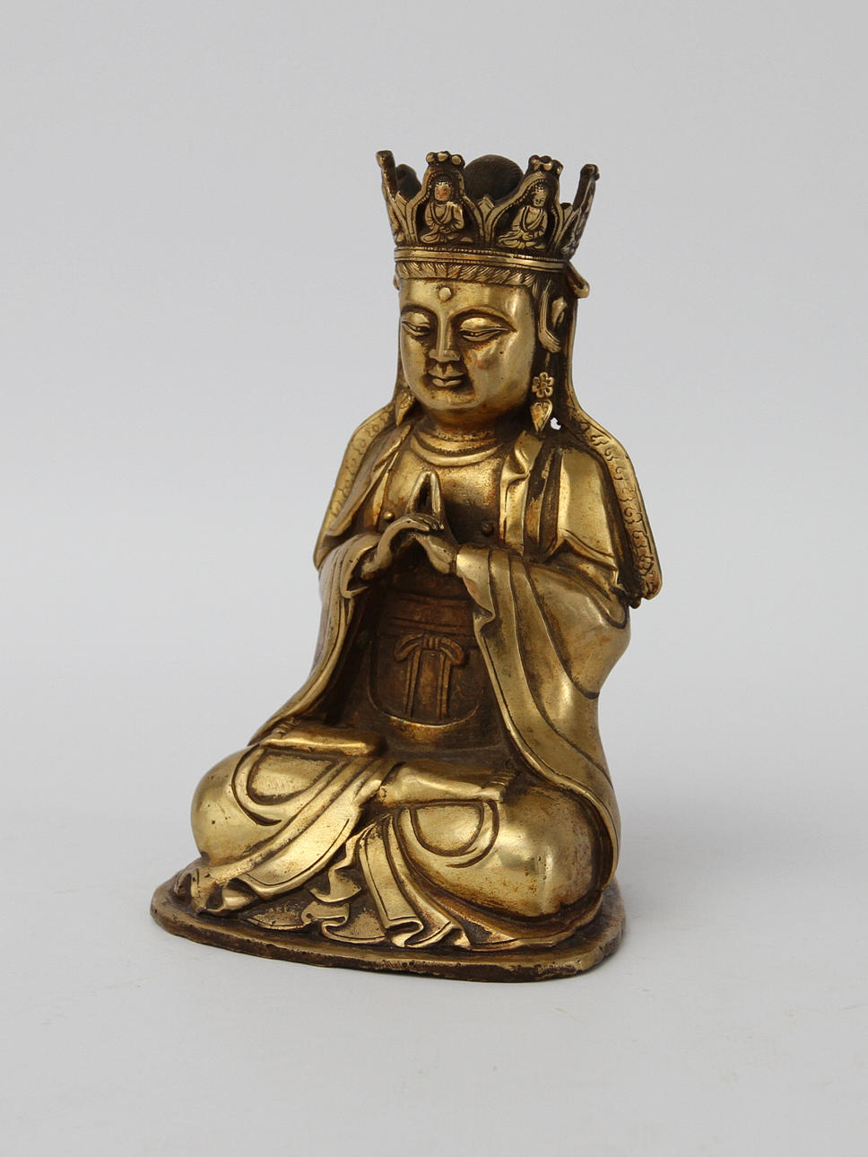 BUDDHAFIGUR, brons, Kina, 1900-tal.