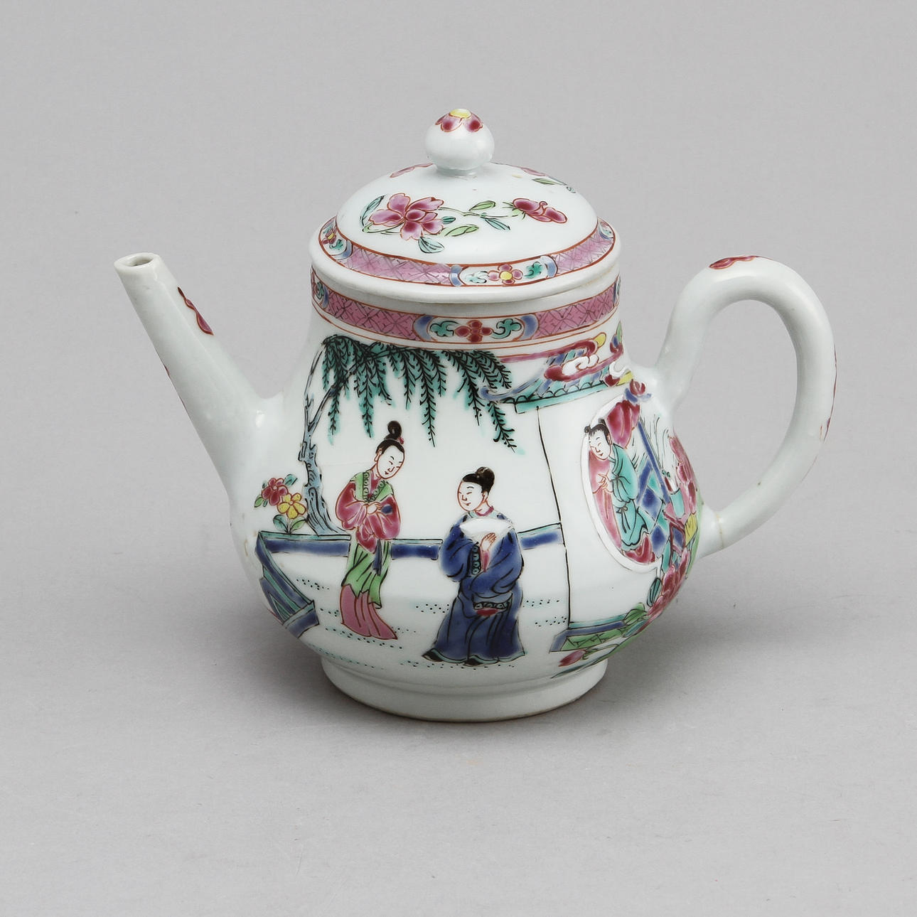 TEKANNA med LOCK, porslin, Kina, Qianlong(1736-1795).