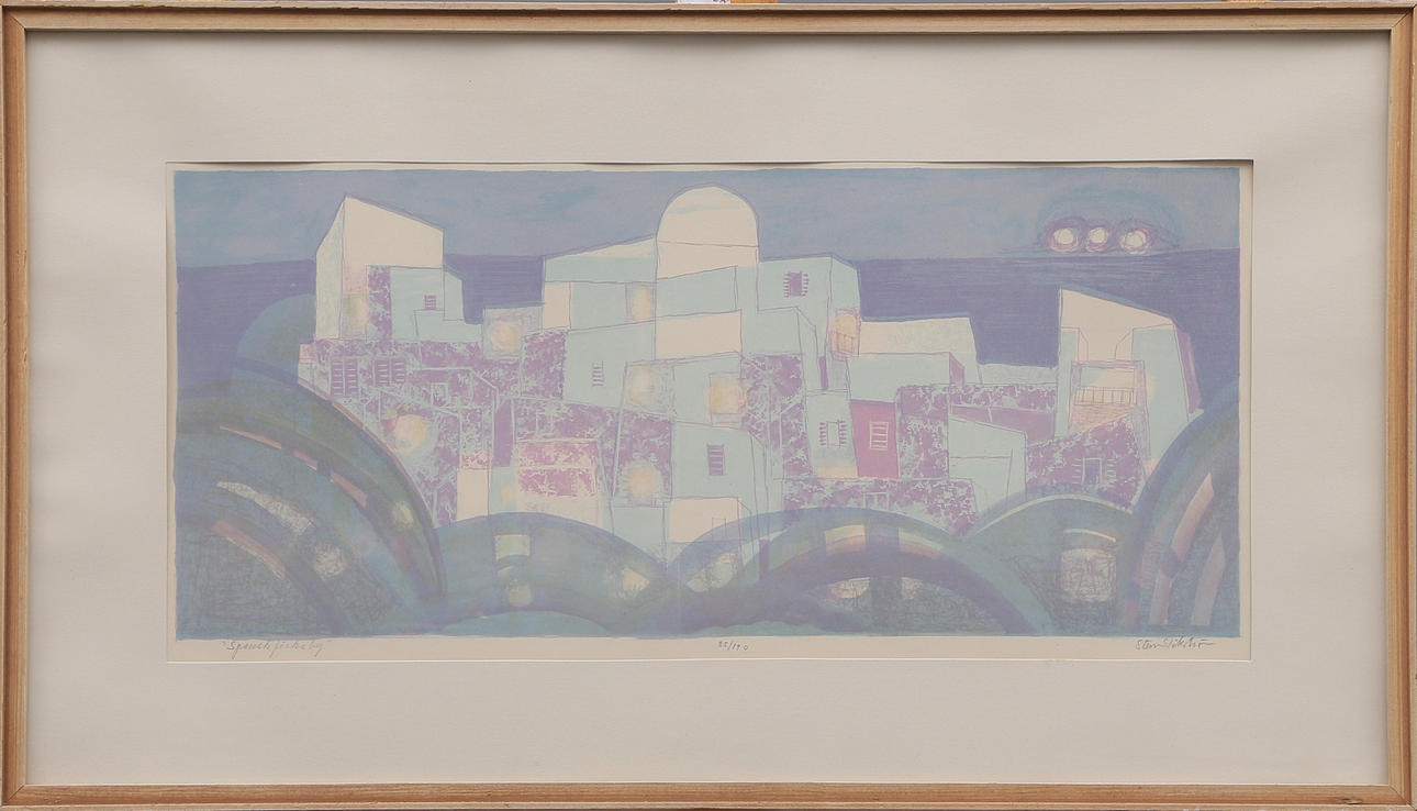 STURE WIKSTRÖM. LITO, signed, 20th century.