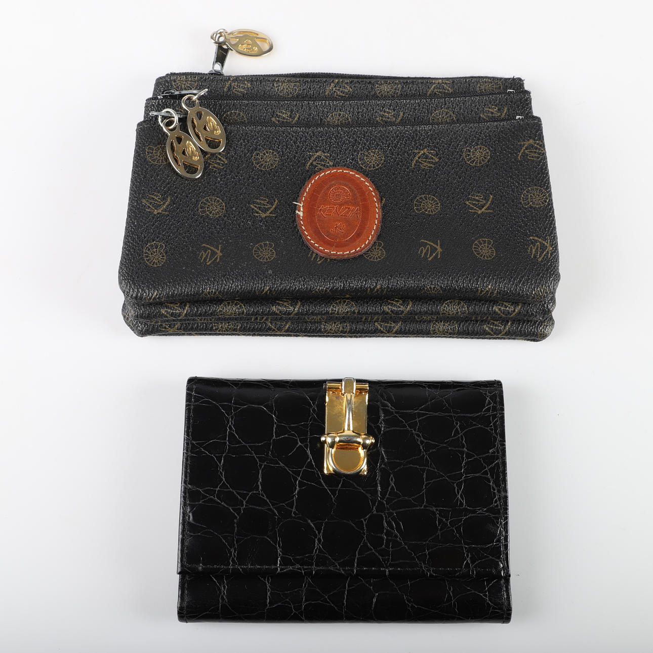 BÖRSAR, 2 stycken, skinn/plast, 2000-tal.