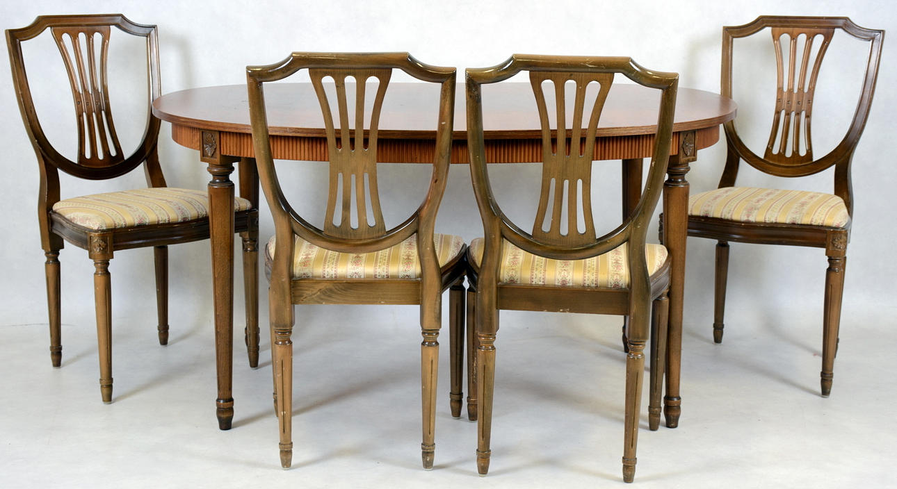 MATSALSGRUPP, Gustaviansk stil, 5 delar.