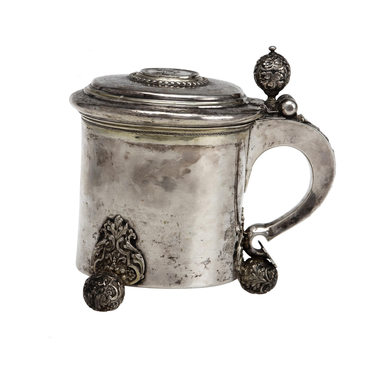 DRYCKESKANNA, silver, Abraham Wirgman, Göteborg, 1724 (1706-1761).