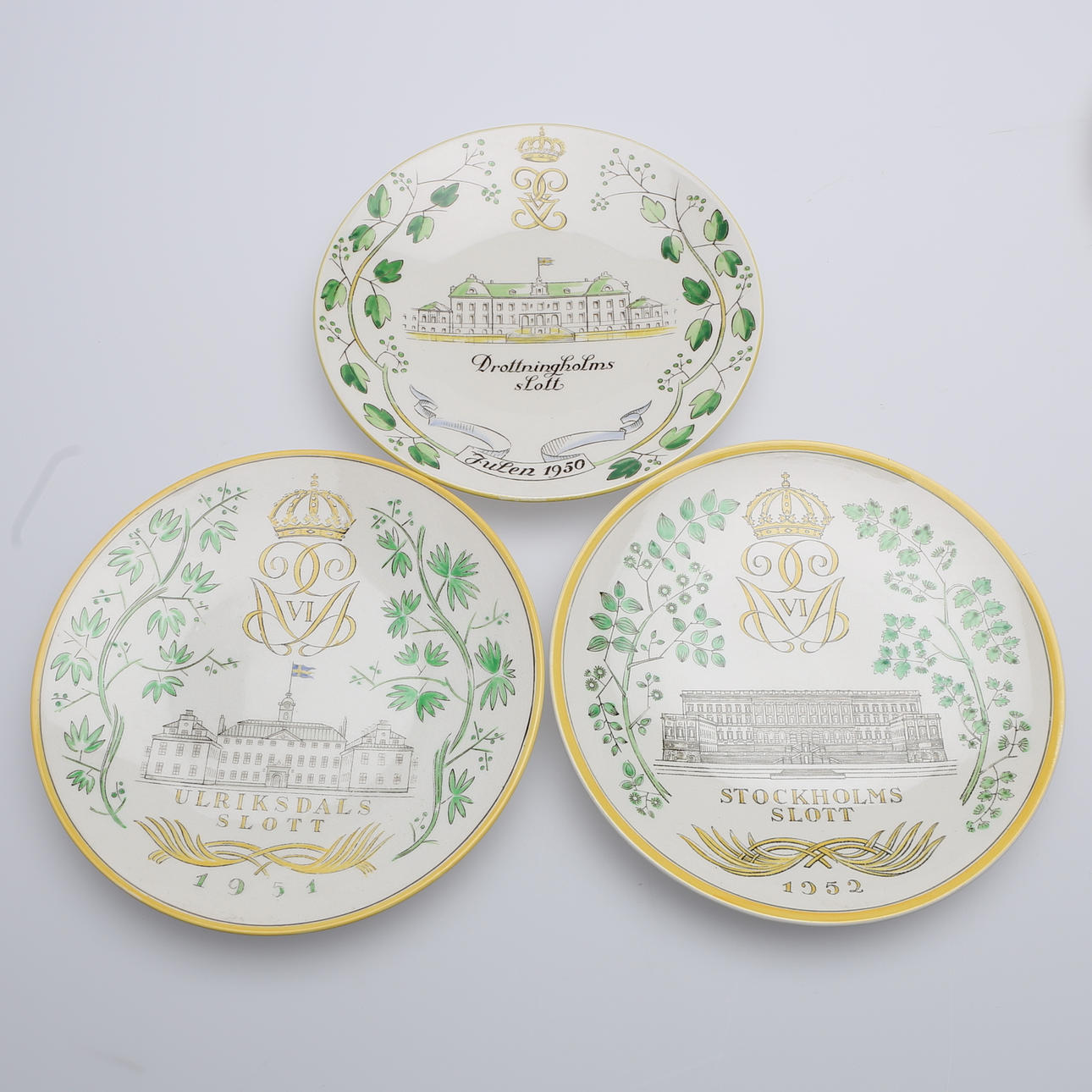 TALLRIKAR, 12 st, porslin, Gefle, 1960-tal.