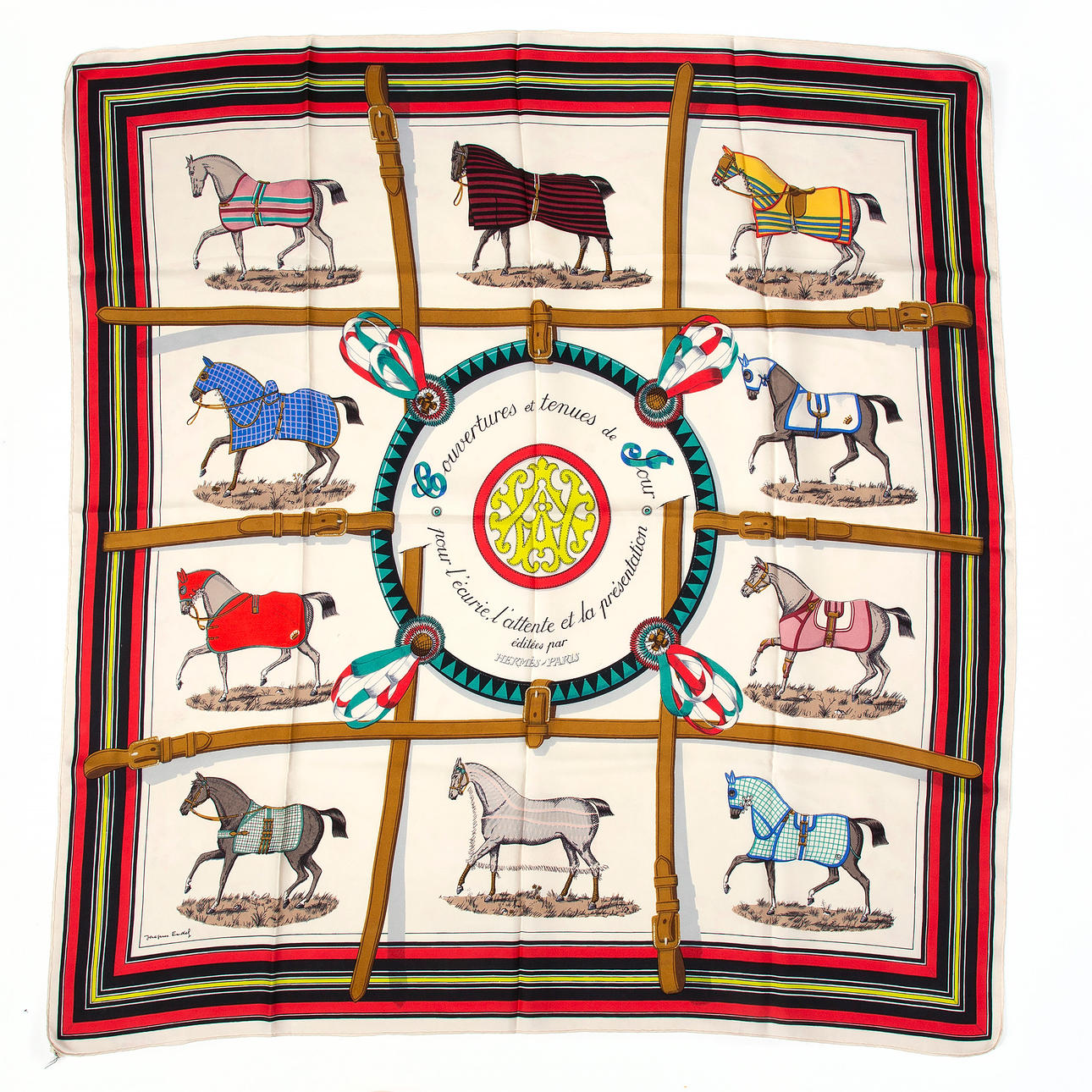 HERMÈS, scarf, "Couvertures et Tenues de Jour".