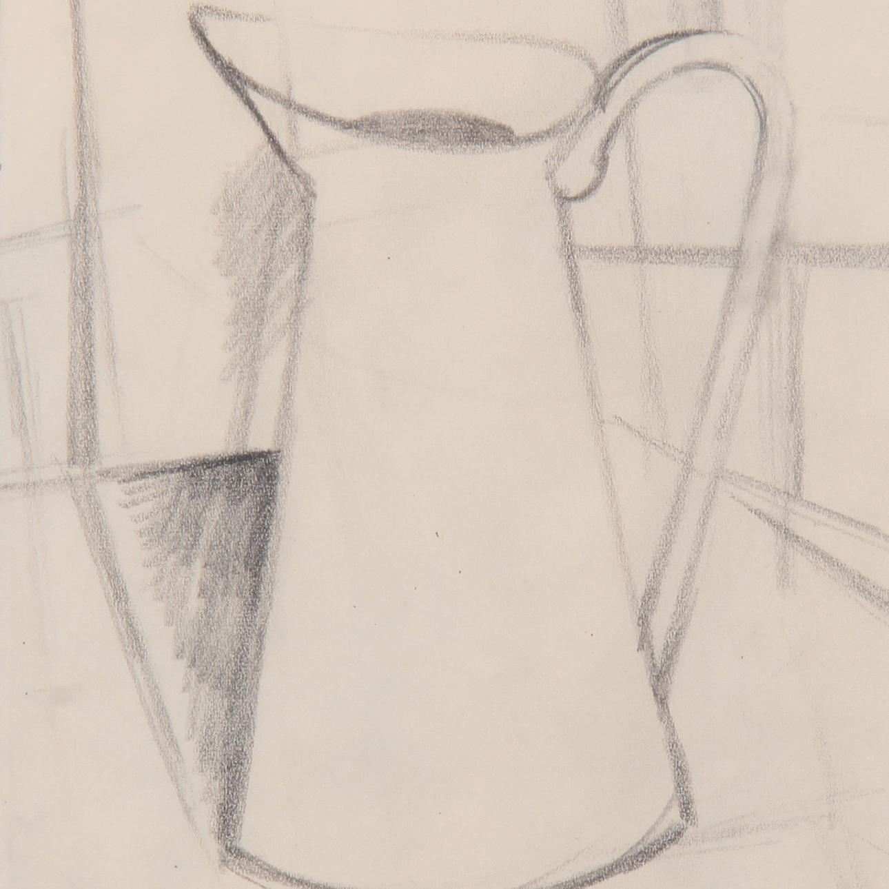 SIXTEN LUNDBOHM. Blyertsteckning, "Kanna", signerad och daterad 1953.