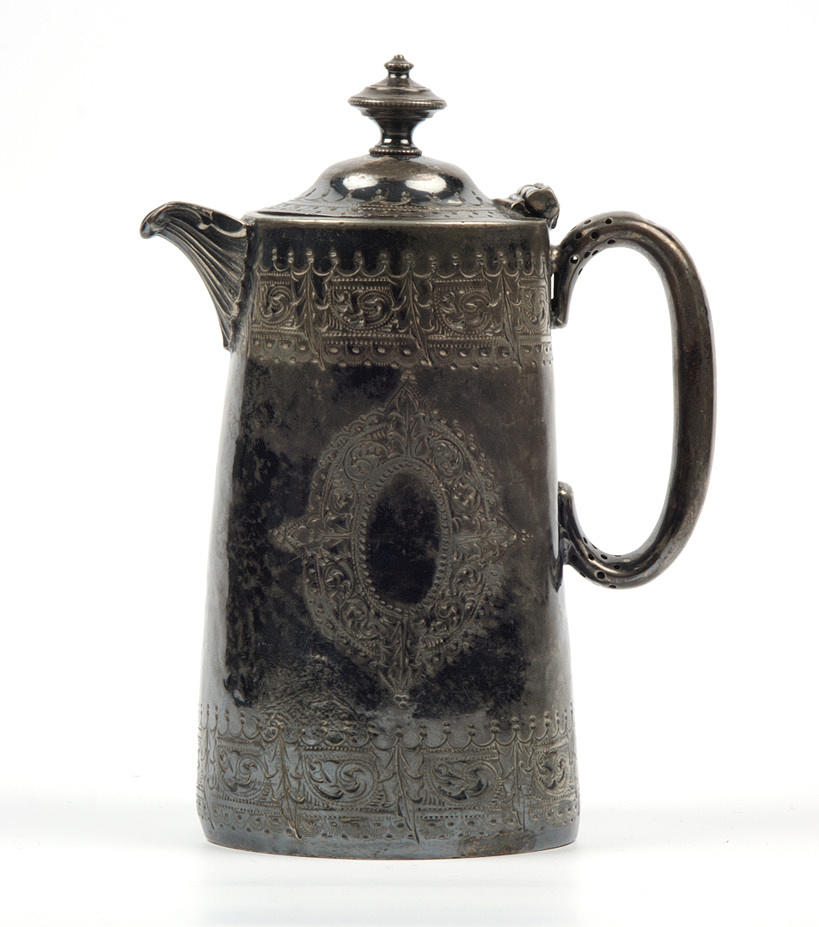 RULLATOR & HALL SHEFFIELD ENGLAND SILVERPLÄTERAD KAFFEKANNA 1900-tal. England.