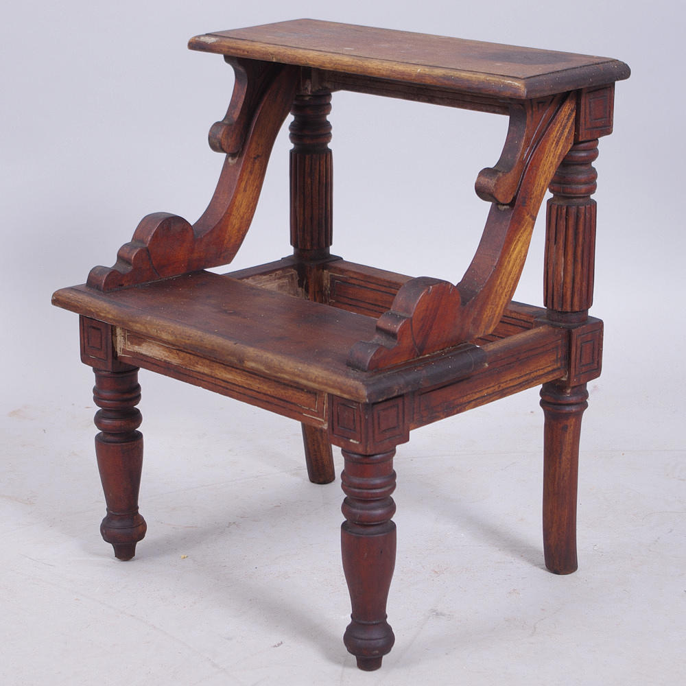 TRAPPALL, 2-stegs, mahognybetsad, samtida.