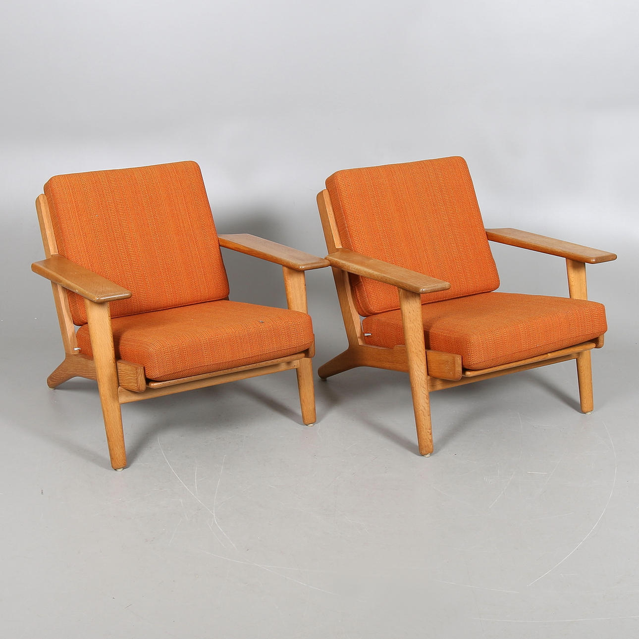 FÅTÖLJER, ett par, "GE-290", Hans J Wegner, Getama, Danmark, 1900-talets andra hälft.