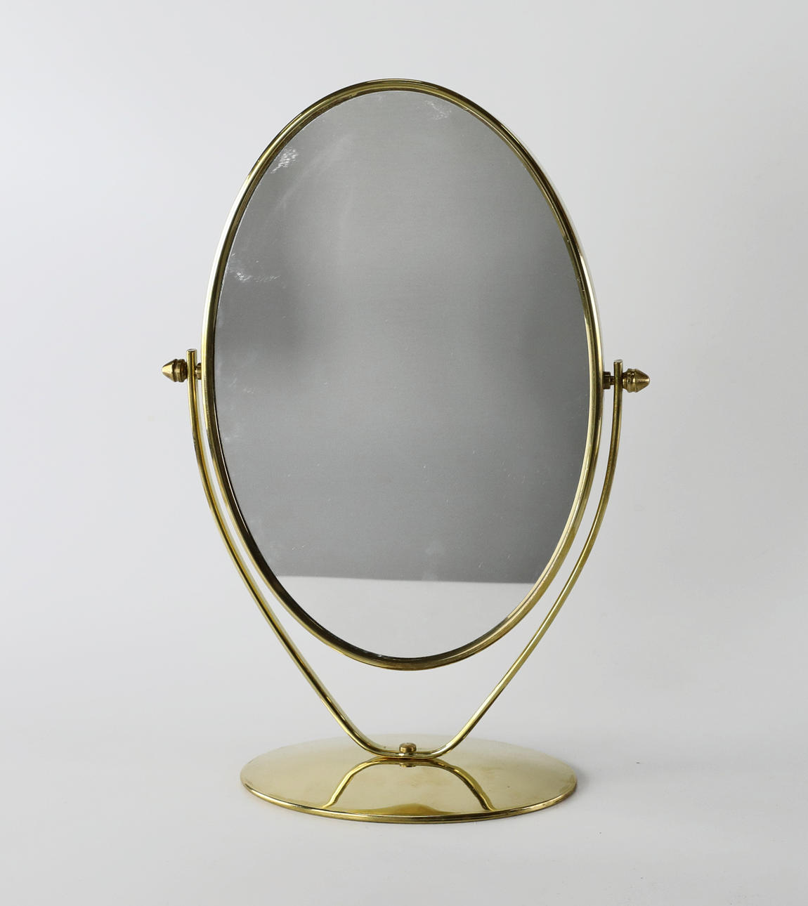 TABLE MIRROR, metal, 1960s.