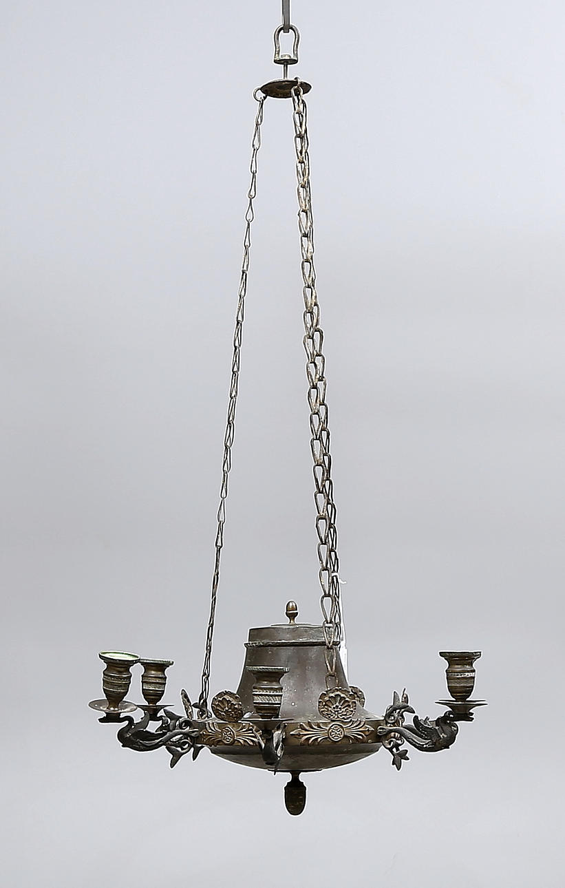 TAKAMPEL, empire, tidigt 1800-tal, total höjd ca. 70 cm.