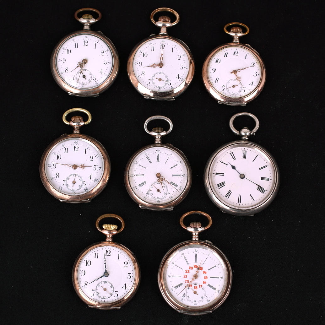 FICKUR, 8 st, silver 800, omkring 1900.