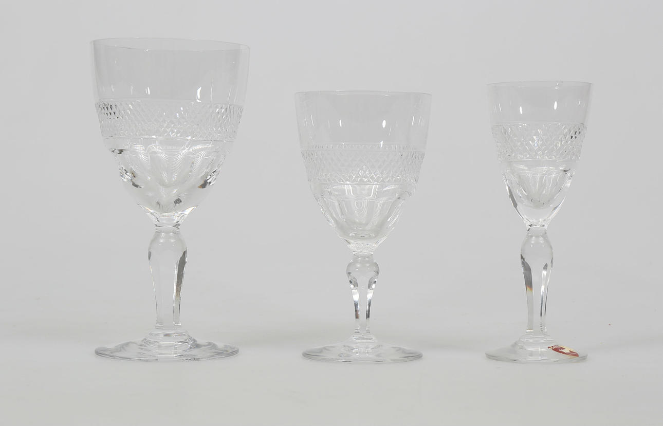 GLAS, kristall, 27 delar, "Rio", Orrefors.