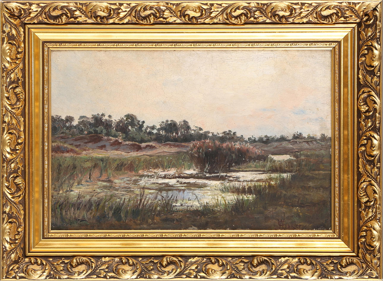 CARL ALEXANDER VON WINKLER. Olja på duk uppklistrad på papperspannå, 1800-talets senare hälft.