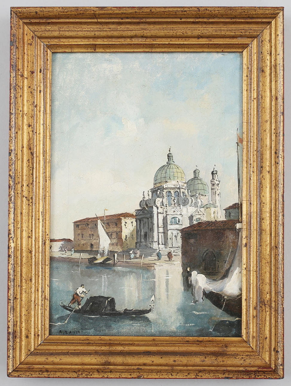 UNBEKANNTER KÜNSTLER. Santa Maria della Salute i Venedig.