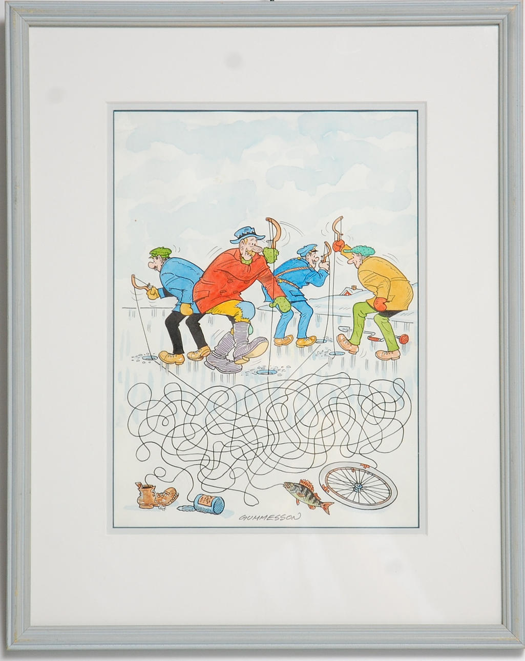 GÖSTA GUMMESSON. akvarell, signerad, Gummesson.