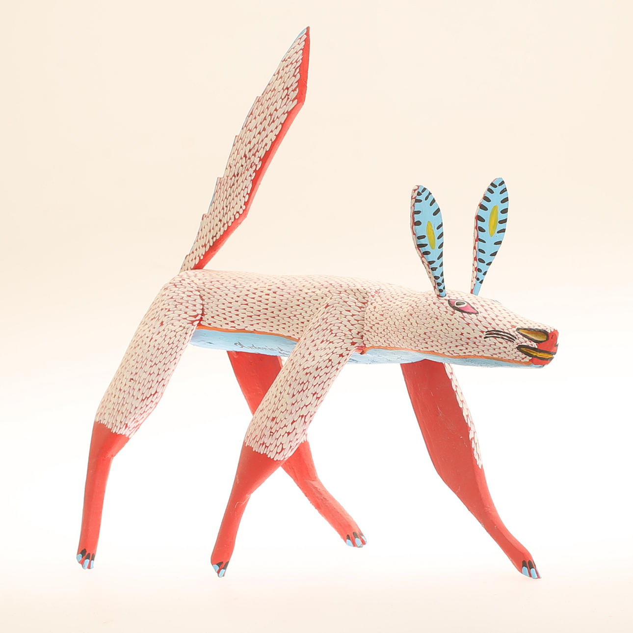 SCULPTURE, painted wood, signed Antonio Aragon.