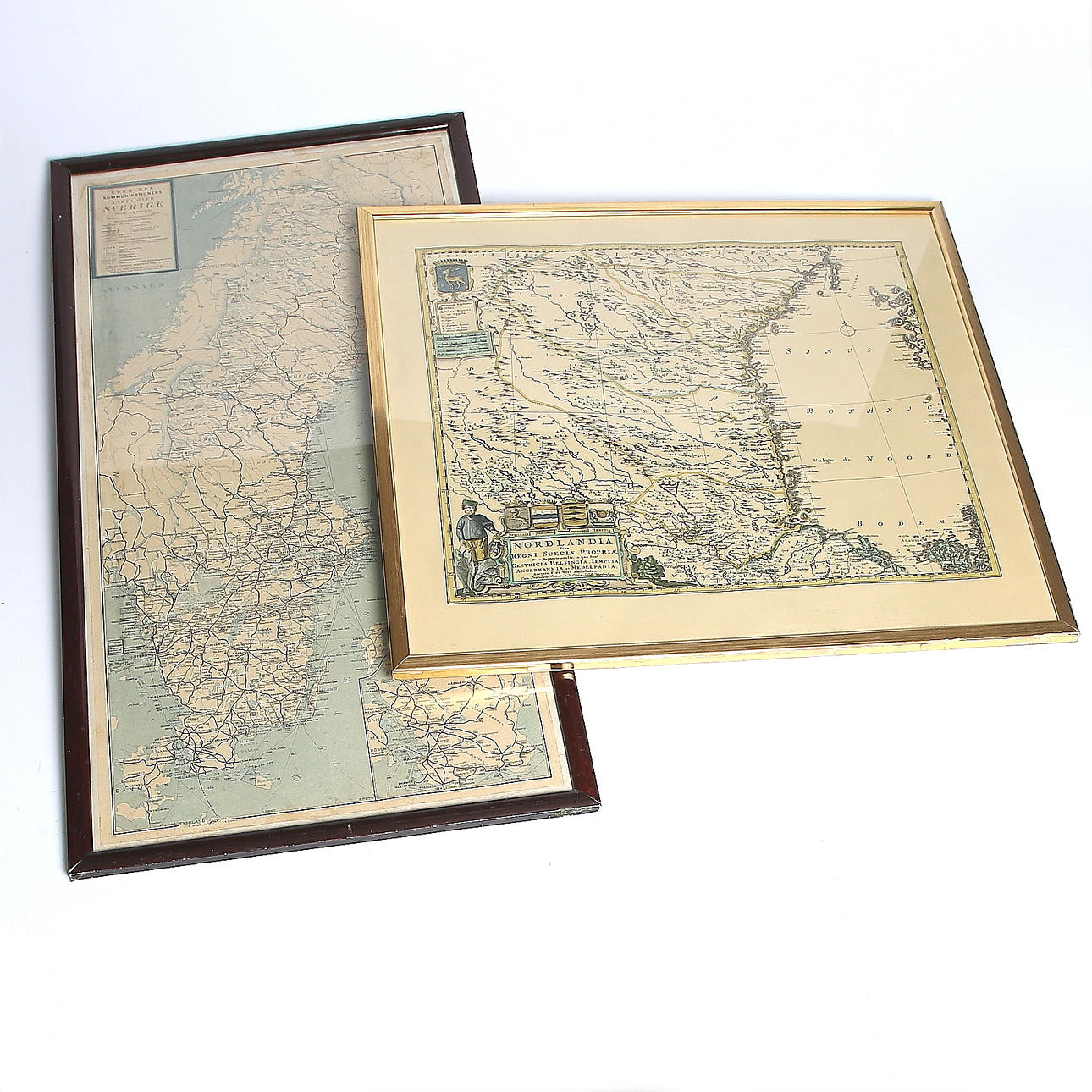 KARTOR, 2 st, Sverige och Nordlandia, Regni Suecia Propriae.