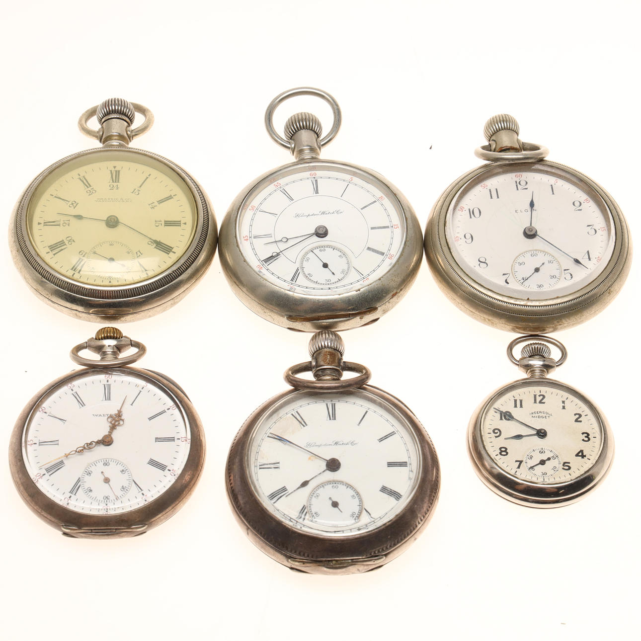POCKET WATCH, USA, 6 pcs.
