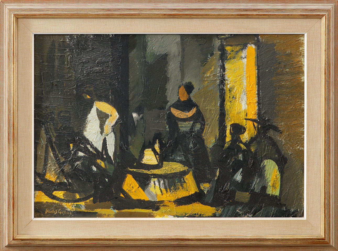 KULO GREEN. "Spanish interior", oil on canvas, signed.