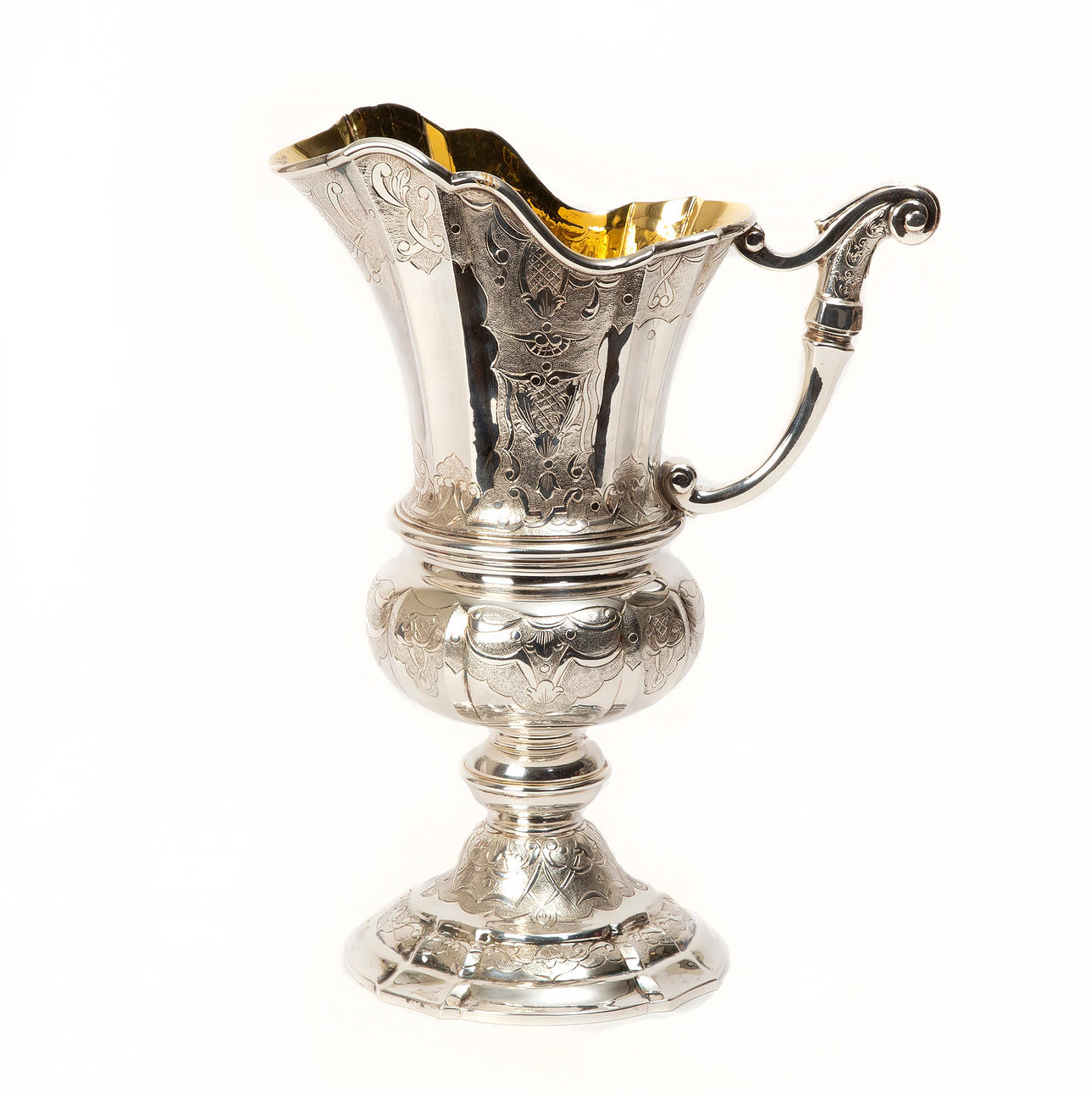 WINE POT, regence style, silver, marked Pr.S.