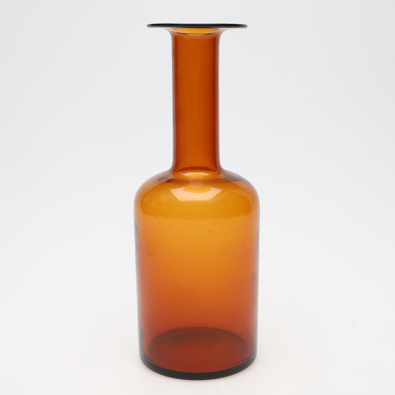 OTTO BRAUER. Flaska, glas, Holmegaard, Danmark.