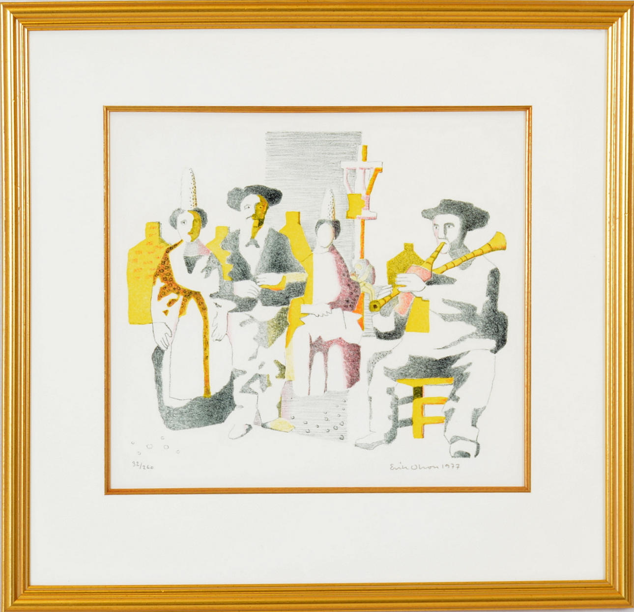 ERIK OLSON. Färglitografi.