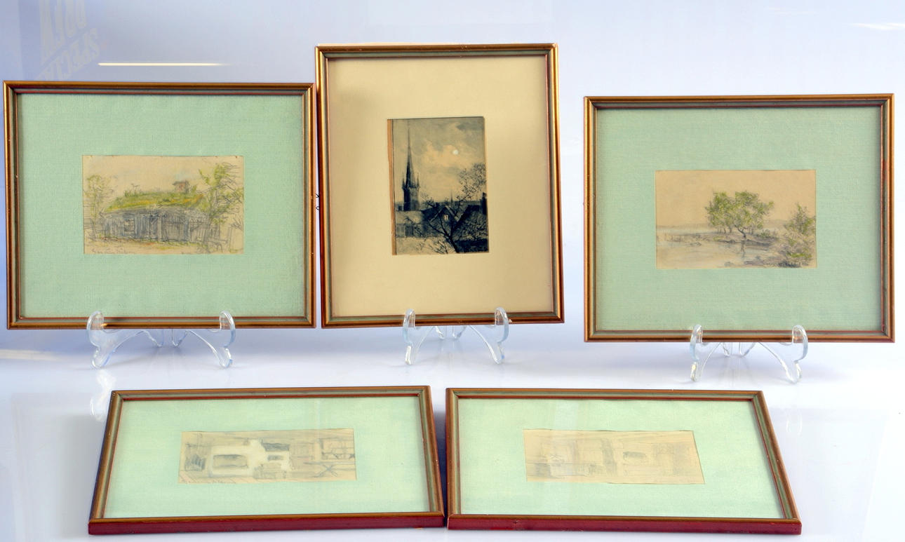 SEVERIN NILSON. Teckningar, 5 sycken.