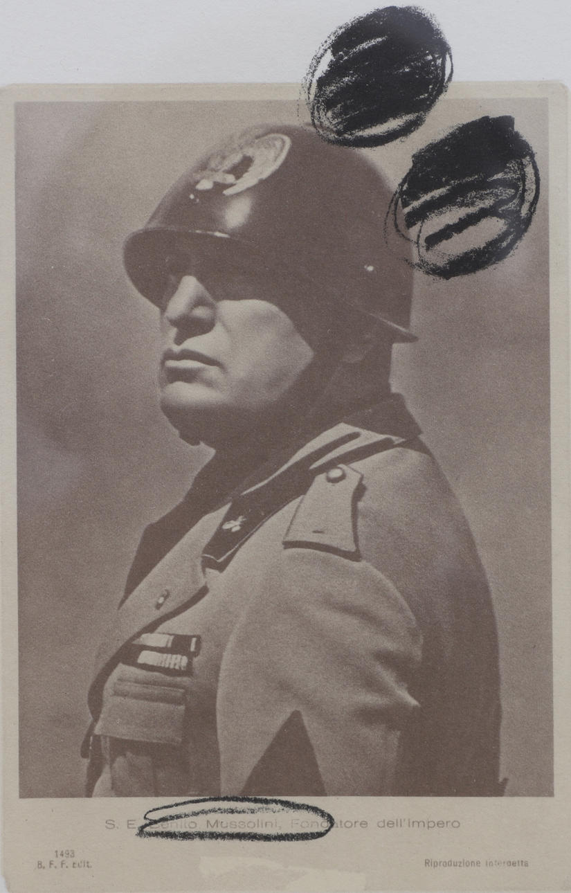 LASSE ÅBERG. graphic print, "Mussolini", signed, numbered EA 9/XV.
