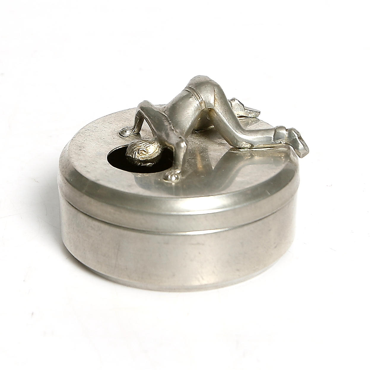 MANSCHETTKNAPPSASK, tenn, Widerholm & Dahlberg, Eskilstuna, 1930/1940-tal.