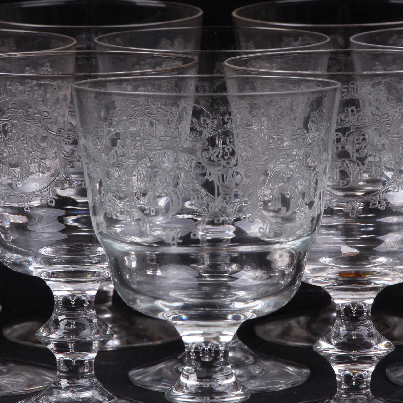 VINGLAS, 10 st. "Elon", Edvin Ollers, Kosta.