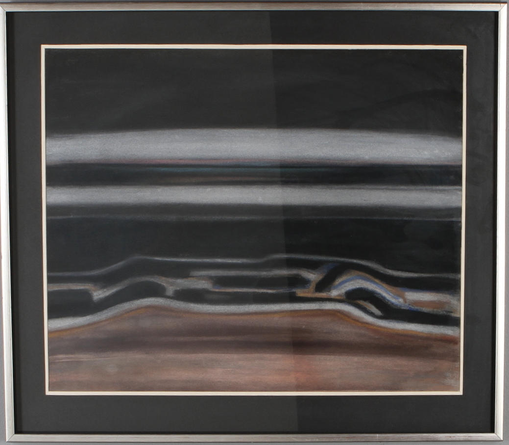 WIKING SVENSSON. "Spegelljus", pastell/blandteknik, signerad.