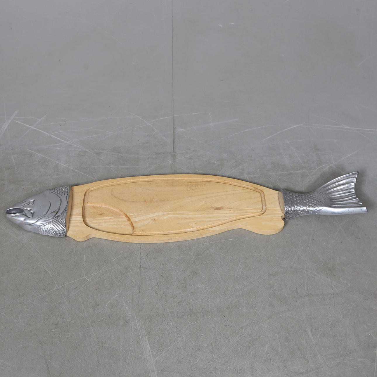 FISH BARREL, wood and metal.