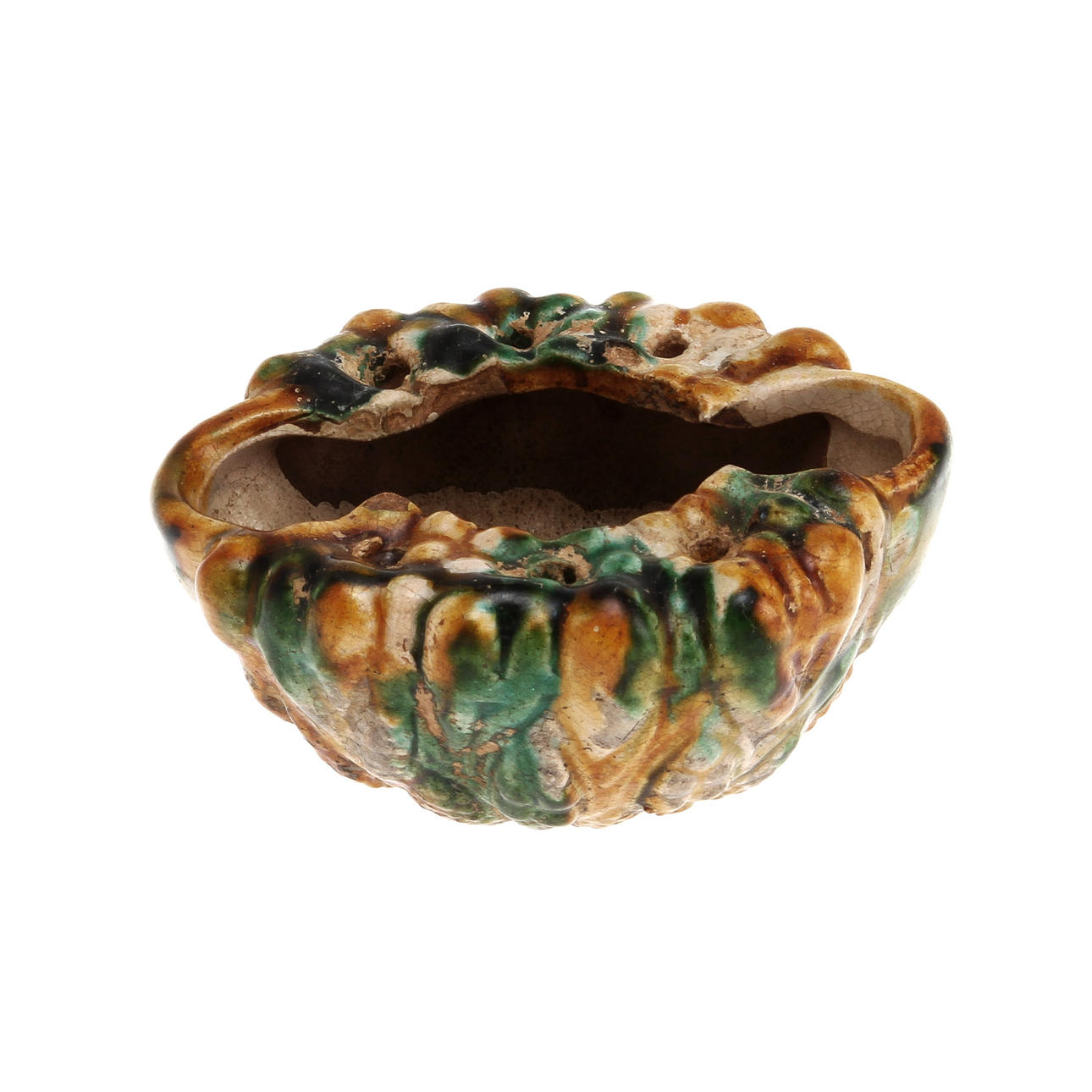 PENSELSKÅL, glaserat lergods. Kina, Tang.