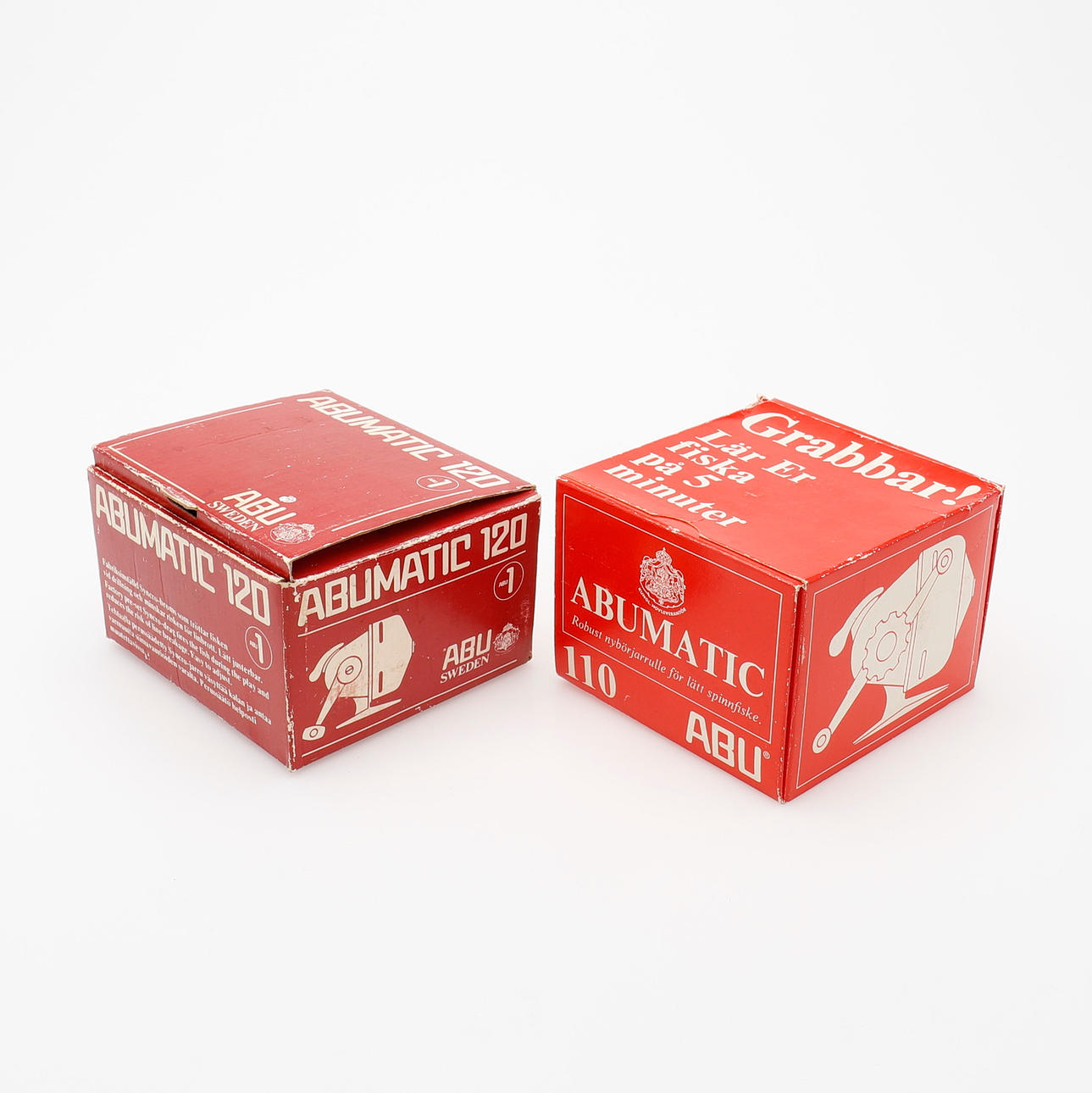 FISHING ROLLS ABU ABUMATIC 110 RESPECTIVELY 120, CIRCA 1960s