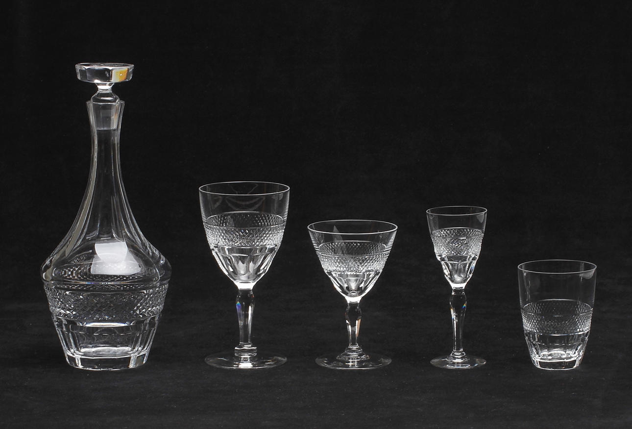 GLASSERVIS, 48 delar, "Rio", Edvard Hald, Orrefors.