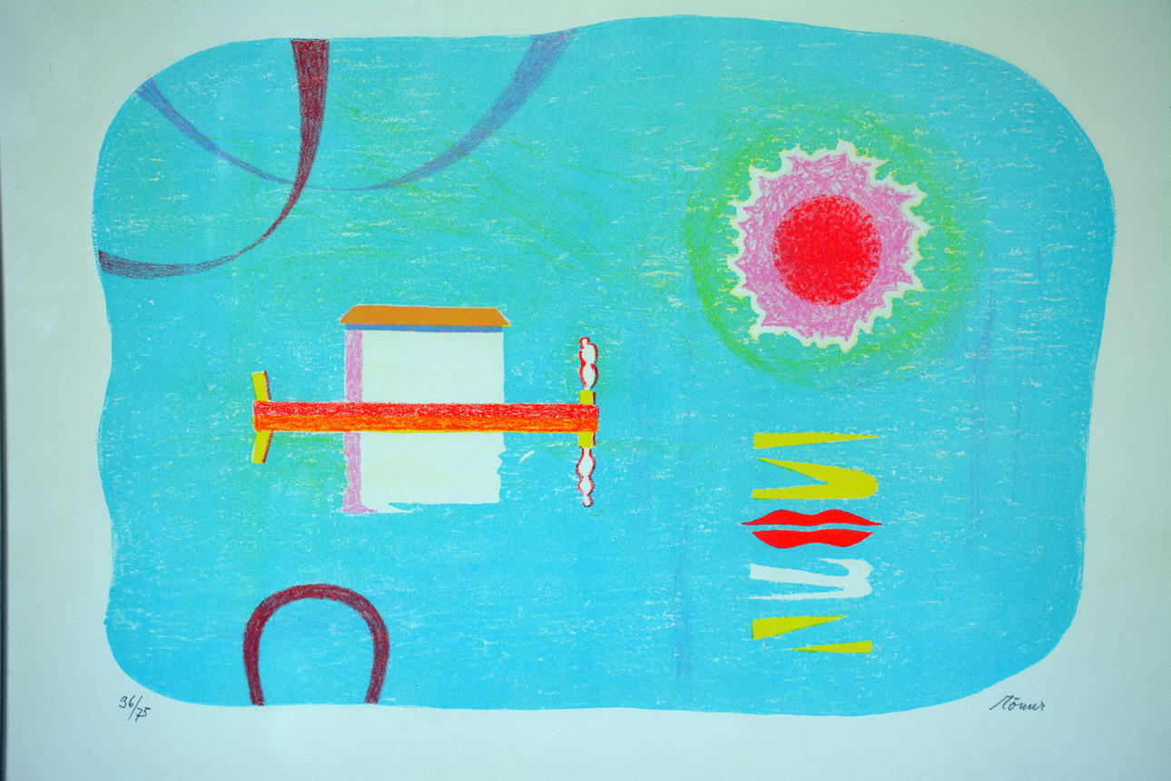 STELLAN MÖRNER. Färglitografi.