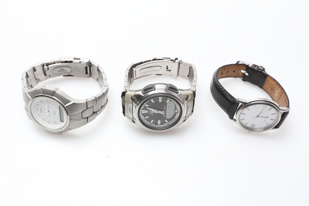 WRIST WATCH, 3 pcs, Casio, Casio, Certina.