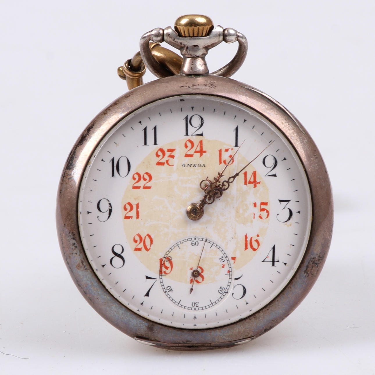 FICKUR, silver, Omega, 1900-talets första hälft.