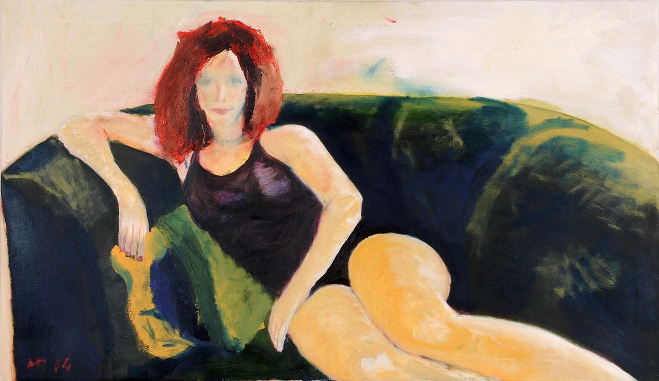 RAMINSKI, MAREK. ”San II”Olja/duk. Monogram nedre vänstra: MR 14.